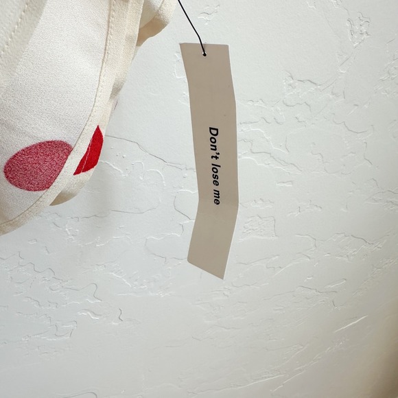 Reformation | NWT‎ Aiyana Polka Dot Puff Sleeve Mini Dress in Carmona Dot - Picture 9 of 9